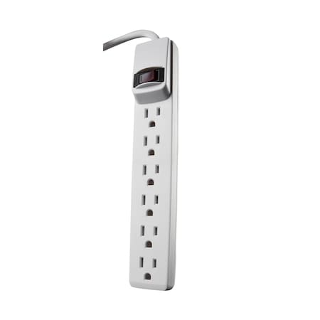Southwire Power Strip, 6 Outlet(s) 6 ft., White 41434